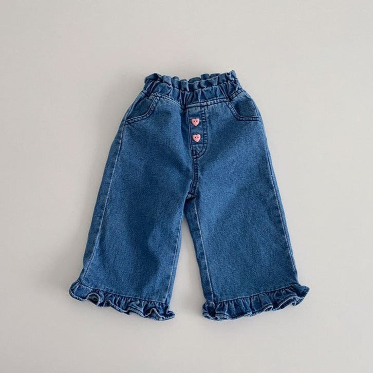 【BABY】ハートフリルボトムス / DENIM CawaKomostore