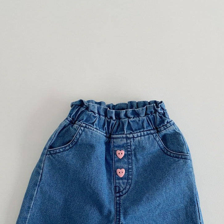 【BABY】ハートフリルボトムス / DENIM CawaKomostore