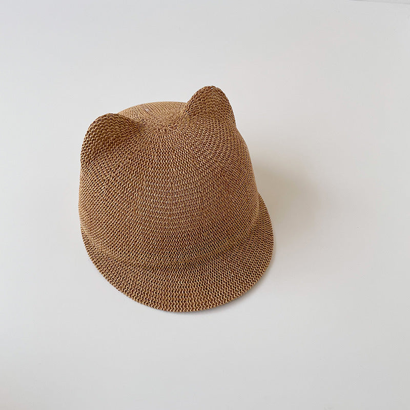 【帽子】熊耳の麦わら帽子