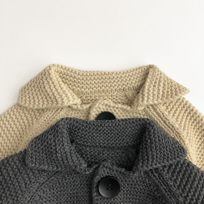 【BABY】Winter Knit Simple Cardigan