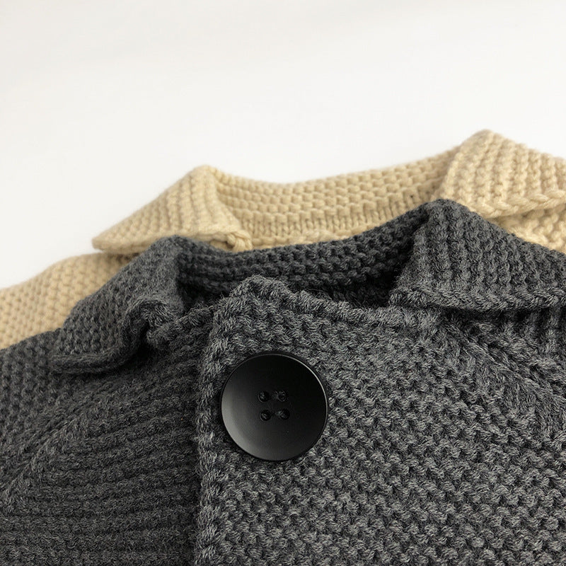 【BABY】Winter Knit Simple Cardigan