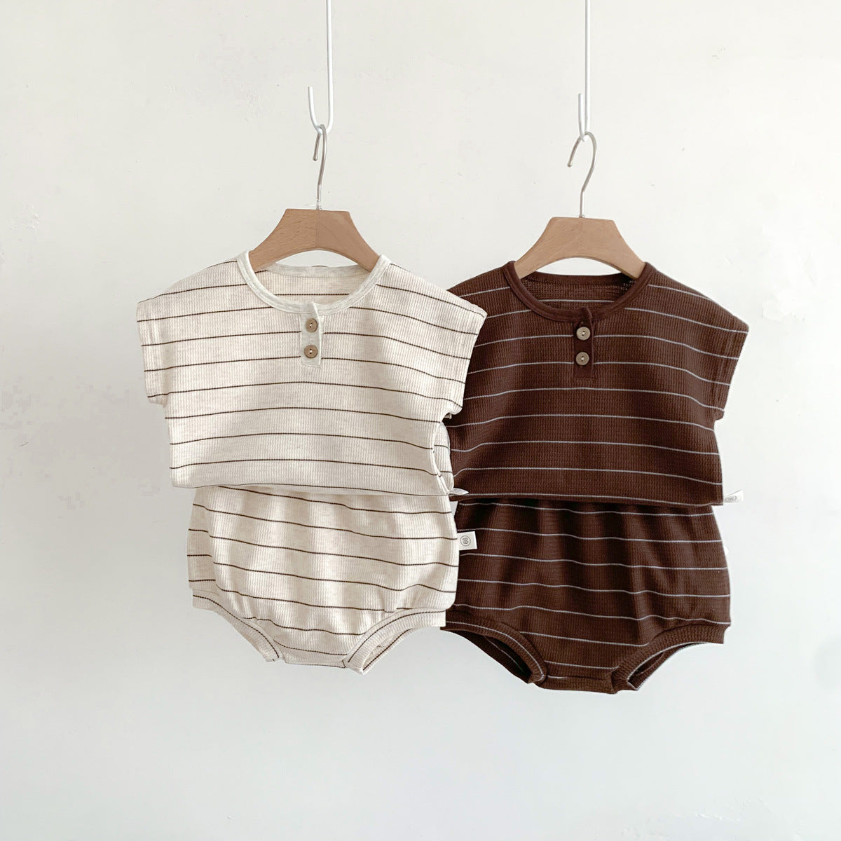 【BABY】ノースリーブボーダーセットアップ(半袖) CawaKomostore