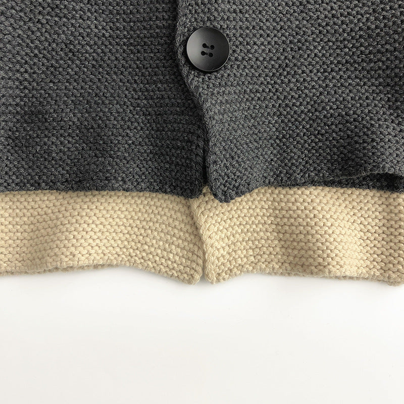 【BABY】Winter Knit Simple Cardigan