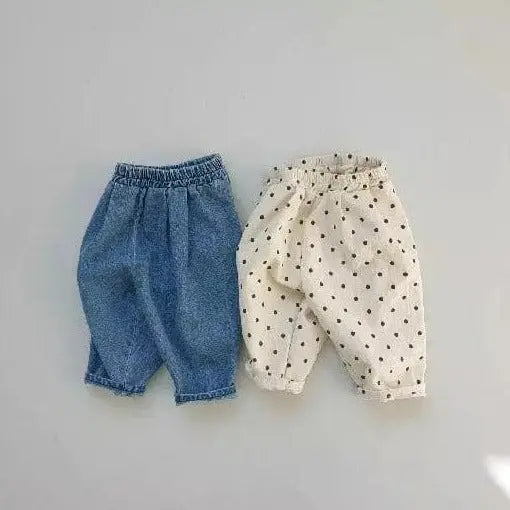 【BABY】デニム＆水玉柄ボトムス CawaKomostore