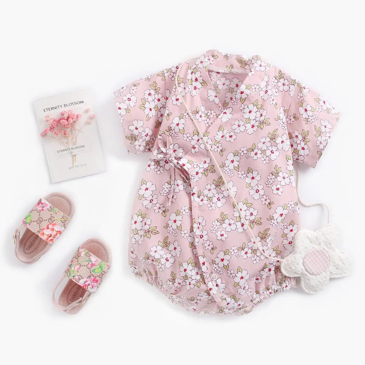 【BABY】花柄甚平ロンパース CawaKomostore