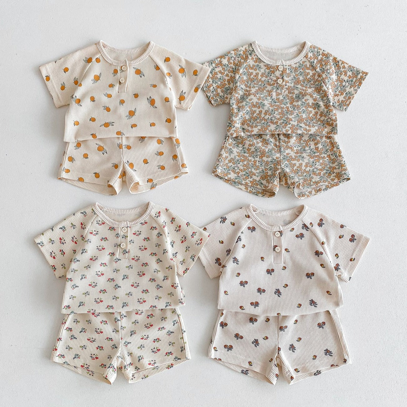 【BABY】夏の果実 ワッフルセットアップ CawaKomostore