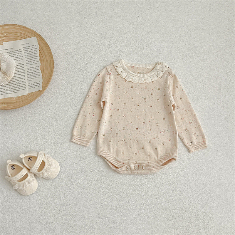 【BABY】オフホワイトコットン肌ロンパース CawaKomostore