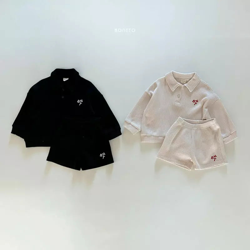 【GIRL・BOY】ロゴBNTワッフルセットアップ CawaKomostore