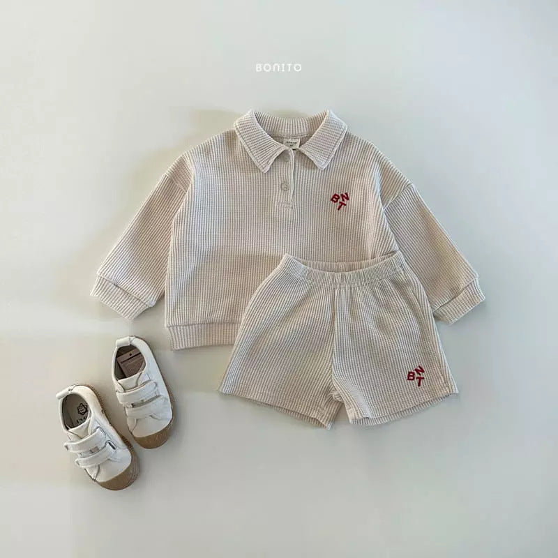 【GIRL・BOY】ロゴBNTワッフルセットアップ CawaKomostore