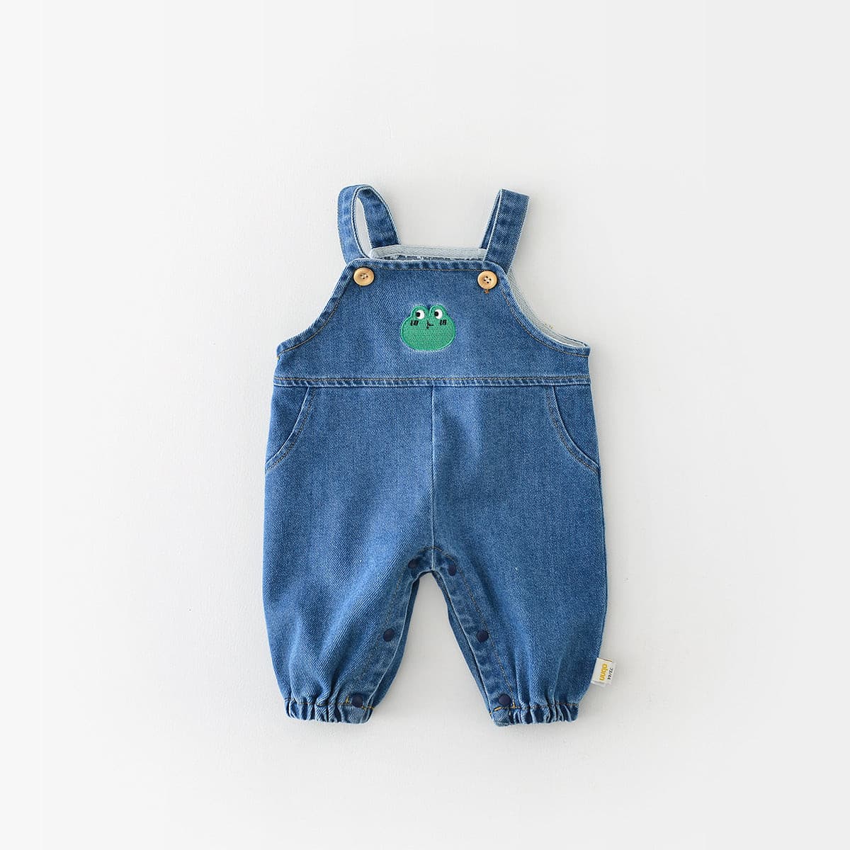 【BABY】Frog刺繍　デニムオーバーオール CawaKomostore