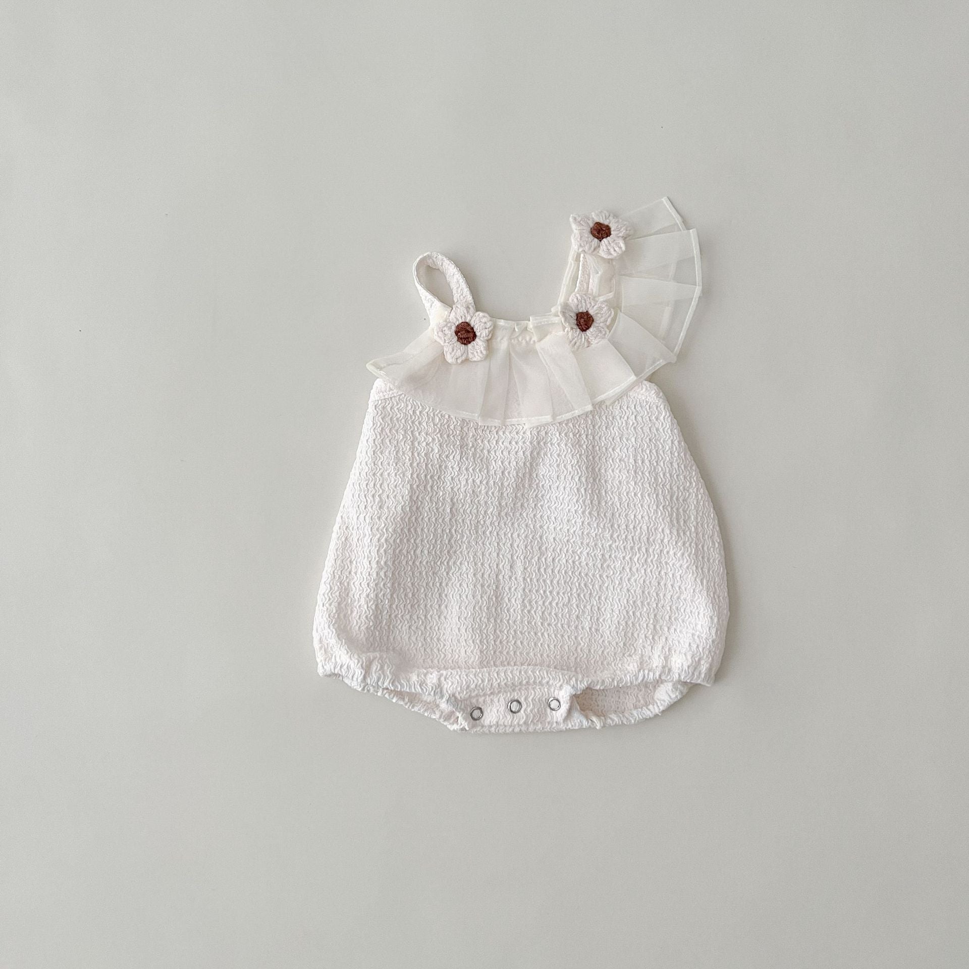 【BABY】白菊フラワーサロペット