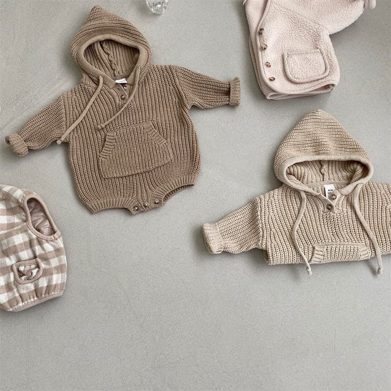 【BABY】フーディーニットロンパース CawaKomostore