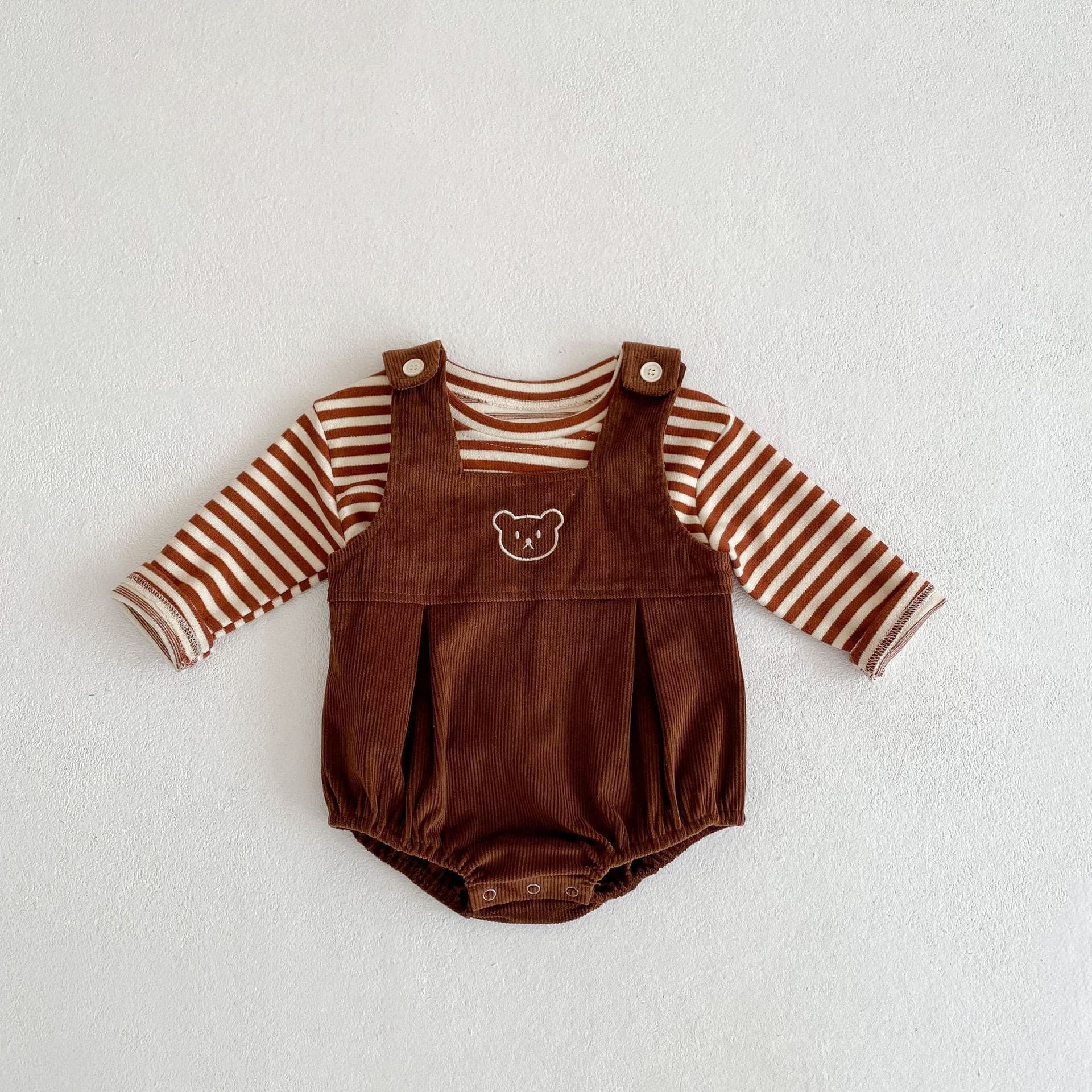 【BABY】コーデュロイベアサロペット（ロンT付き） CawaKomostore