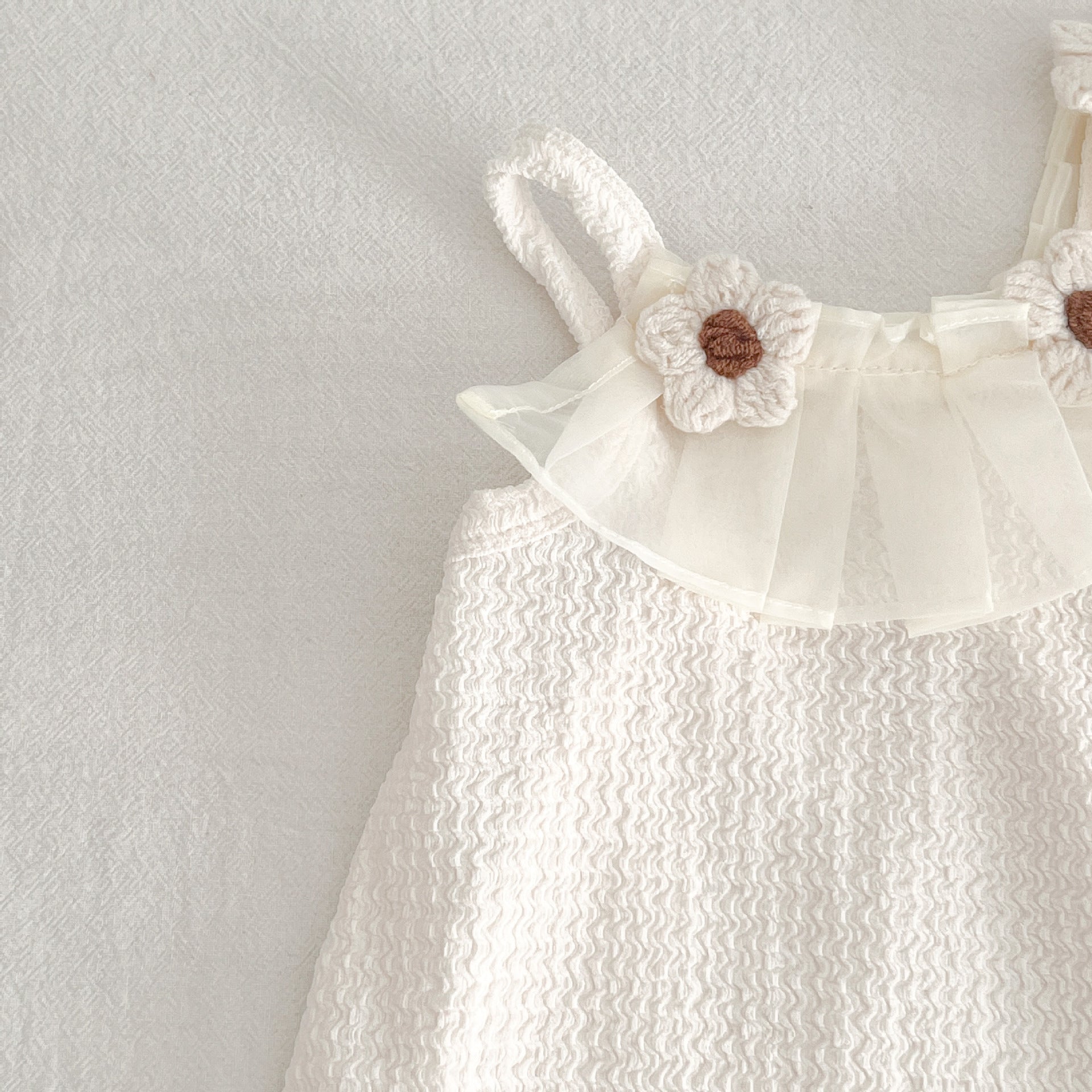 【BABY】白菊フラワーサロペット