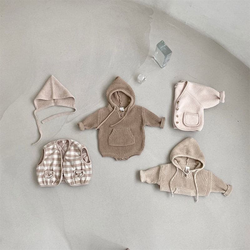 【BABY】フーディーニットロンパース CawaKomostore