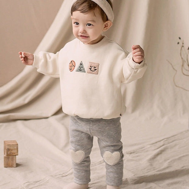 【BABY】ハートワッペンレギンス CawaKomostore