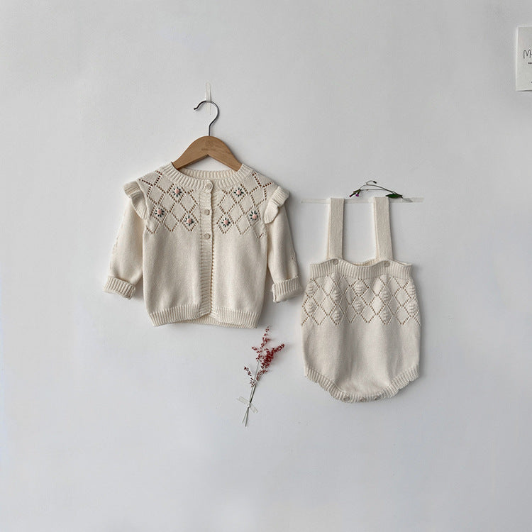 【BABY】素敵ホワイトニット刺繡セット CawaKomostore