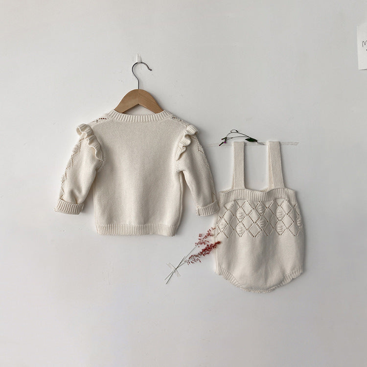 【BABY】素敵ホワイトニット刺繡セット CawaKomostore