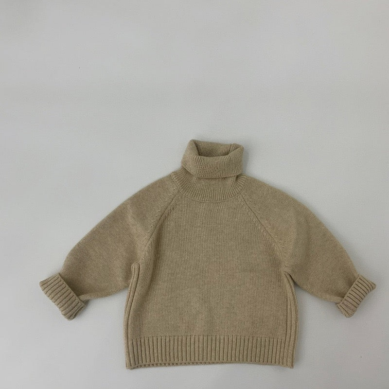 【GIRL・BOY】暖色系タートルネックセーター